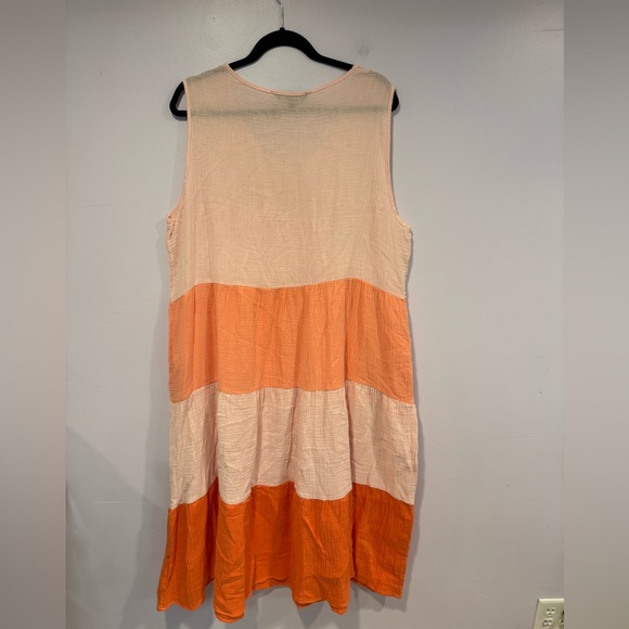Orange tiered Davi‎ & Dani cotton maxi dress - Picture 5 of 5